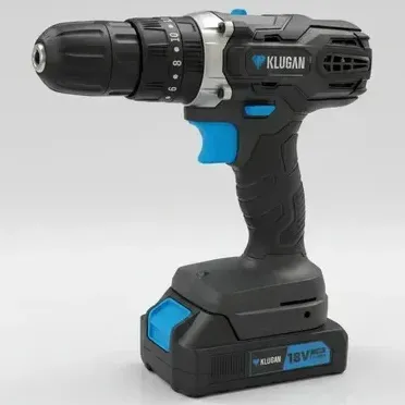 Taladro Atornillador Percutor Inalámbrico Klugan 10mm Tip-18