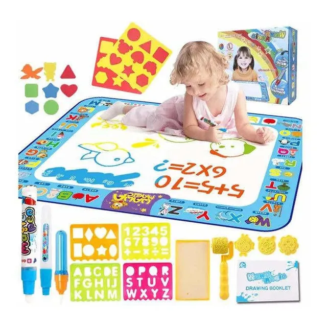 Tapete Magico Colorea Con Agua 100x75cm 25 Pcs Regalo Niños