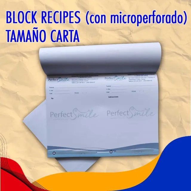 Impresión De Block Récipes Médicos Personalizados
