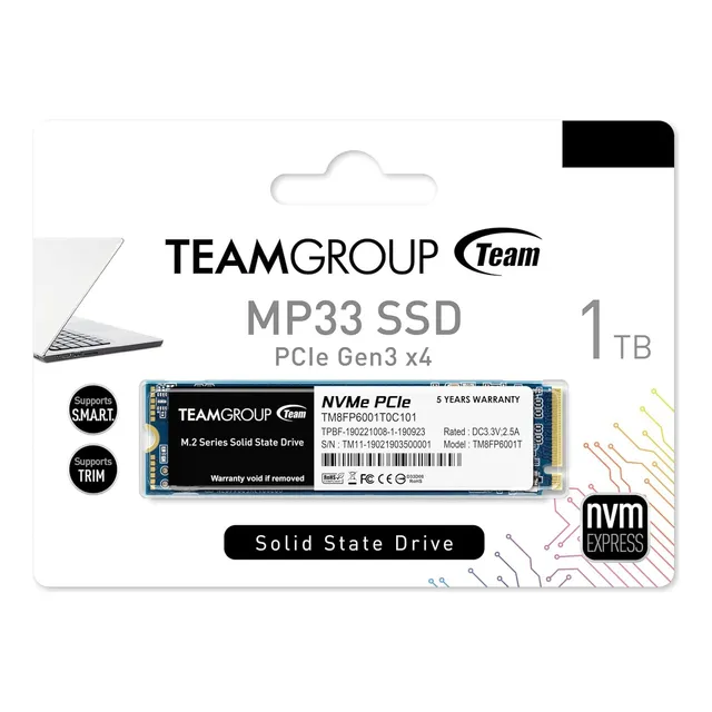 Disco Sólido Ssd 1tb M2 Teamgroup Mp33 Pcie 3.0 Laptop Y Pc
