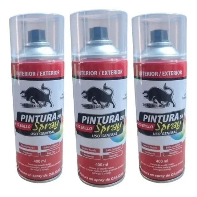 3 Pintura Spray Laca Sellador Transparente Uso General 400ml