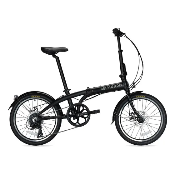 Bicicleta Plegable Belmondo 8 Rodado 20 Color Negro