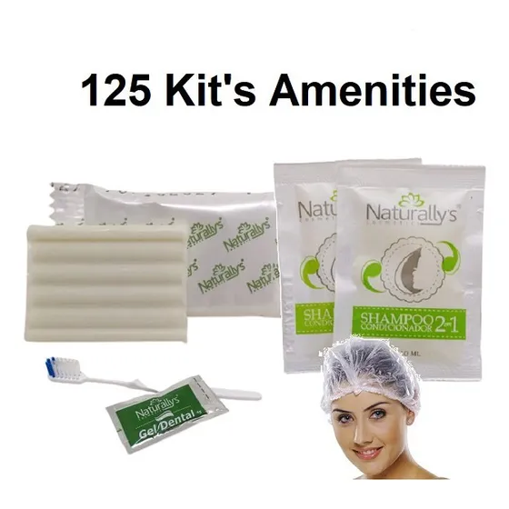 Kit Amenities Hotel, Motel Ou Pousada - 4 Itens - 125 Kits