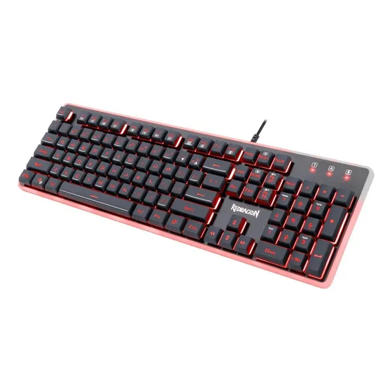 Teclado Membrana Gamer Redragon Dyaus K509, Rgb Teclado Negro Idioma Español Latinoamérica
