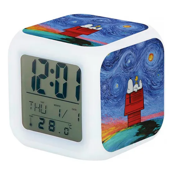 Reloj Despertador Digital Snoopy Con Alarma Diseño 1