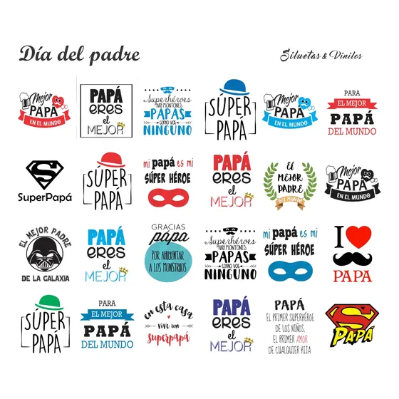 Etiquetas Vinilo Frases Frascos Día Padre X24 Unid