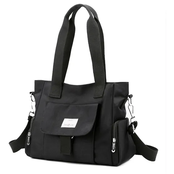 Bolsa Oxford Mujer Tote Mano Crossbody Gran Capacidad Viaje Color Negro