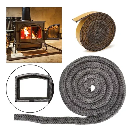 4m Sello Para Vidrio Combustion Lenta Cordon P/ Puerta Fuego