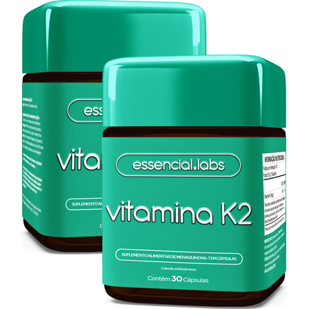 02 Potes Da Vitamina K2 Mk7 Menaquinona-7 100% Pura - Fórmula Exclusiva Para A Máxima Absorção E Pureza - 60 Doses 02 Potes Da Vitamina K2 Mk7 Menaquinona-7 100% Pura - Fórmula Exclusiva Para A Máxima Absorção E Pureza - 60 Doses