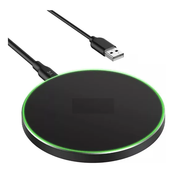 Cargador Inalámbrico Carga Rápida Compatible Con iPhone, Qi Color Negro