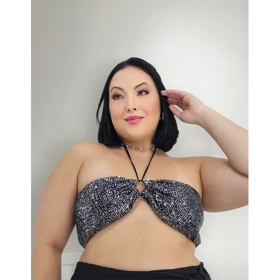 Top Alcinha Fina Look Carnaval Moda Feminina Gg Tcp