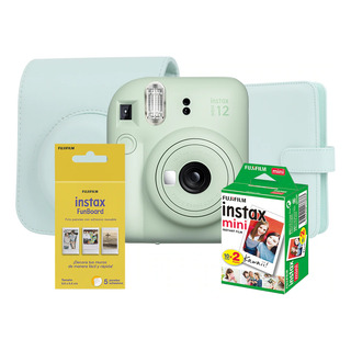 Kit Cámara Fuji Instax Mini 12 Verde + Funboard + Accesorios Kit Cámara Fuji Instax Mini 12 Verde + Funboard + Accesorios