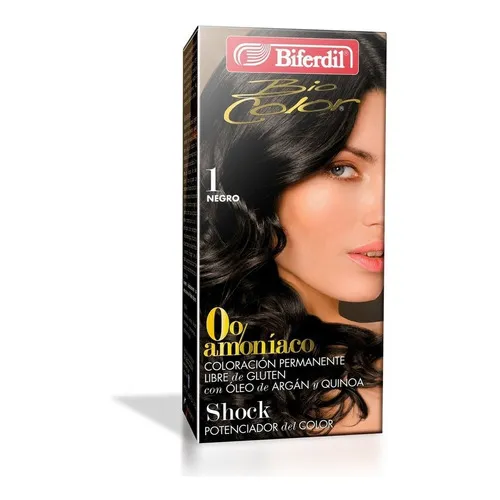 Biferdil Tintura Kit Amoniaco 0 % - Vegano Tono 1 Negro