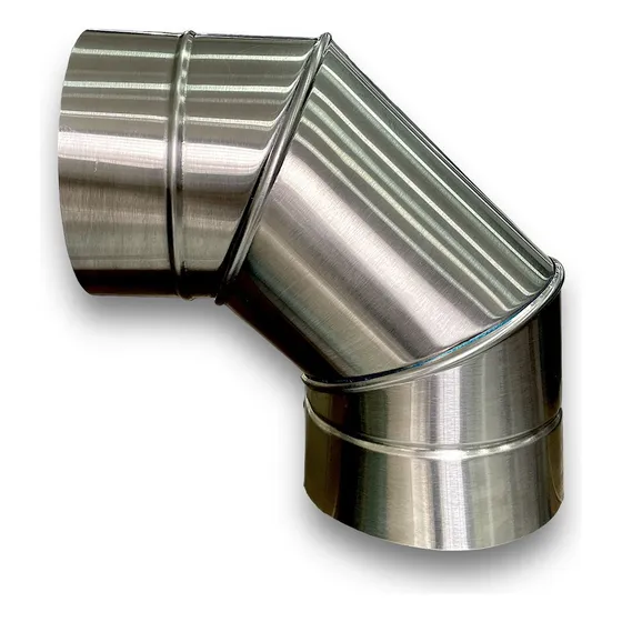 Curva 90° Para Chaminé De Fogão A Lenha 110mm Inox 430