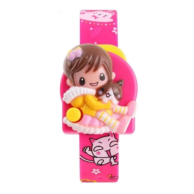 Reloj Skmei 1240 Niñas Pequeñas Fucsia Pantalla Digital