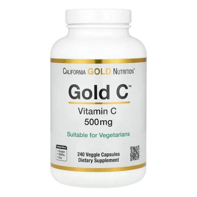 Vitamina C 500 Mg California Gold Nutrition 240 Cápsulas