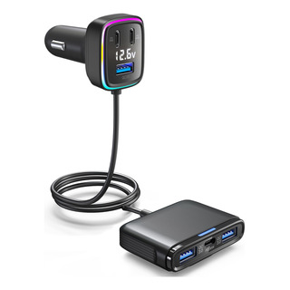 Carregador De Carro Seis Em Um Usb Multi Port Qc3.0 E Pd Fas Carregador De Carro Seis Em Um Usb Multi Port Qc3.0 E Pd Fas