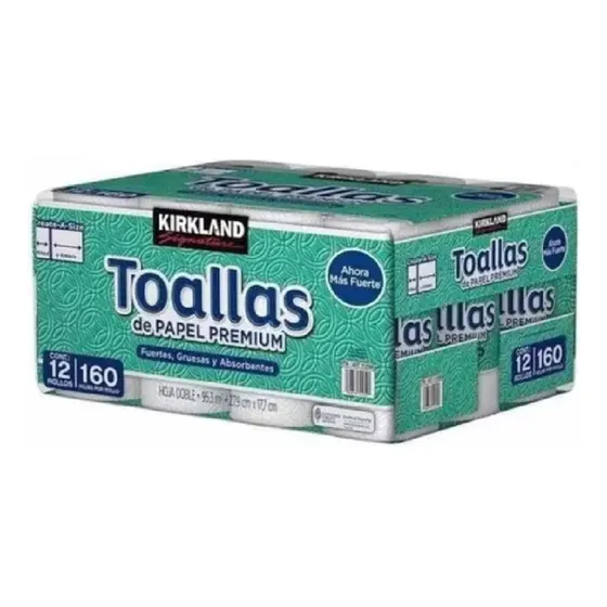 Servitoallas De Papel Kirkland 12 Packs 160 Hojas