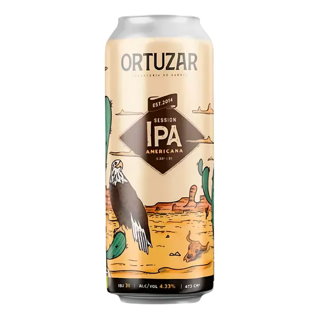 Cerveza Ortuzar Artesanal Lata 473ml Session Ipa