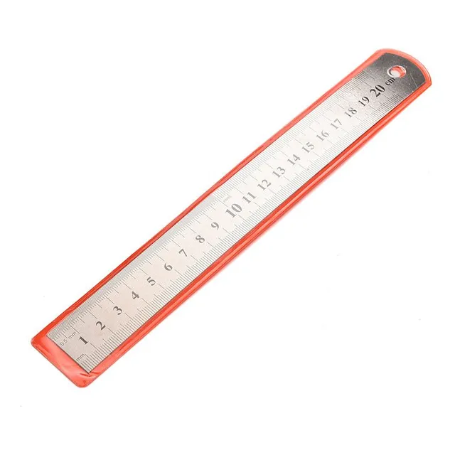 Regla Metálica De 20 Cms Y 8 Pulgadas Con Funda