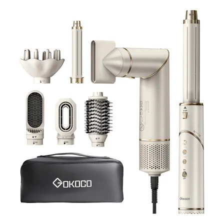 Secador De Pelo Alta Velocidad Profesional 7 En 1 Secador Color Oro Secador De Pelo Alta Velocidad Profesional 7 En 1 Secador Color Oro