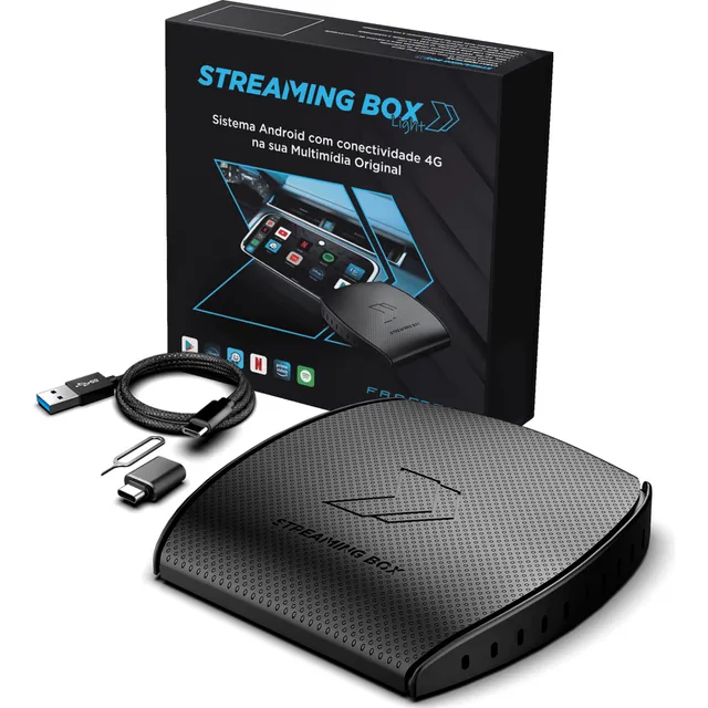 Streaming Box Light 3gb Ram 32gb Storage 128g Sd Ultima Versão Faaftech Car Play e Android Auto sem fio