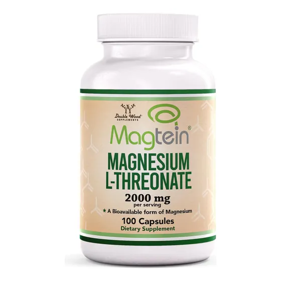 Suplemento Double Wood L-treonato De Magnesio, 2000 Mg, 100