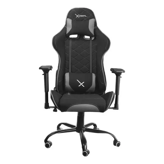 Silla De Escritorio Xzeal Xz25 Gamer Ergonómica Negra Con Tapizado De Tela