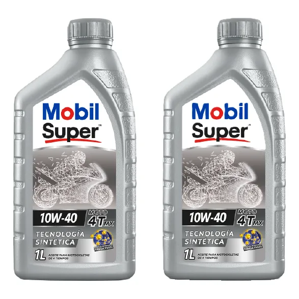 Pack 2 Mobil Super Moto 4t Mx 10w40, 1 Lt