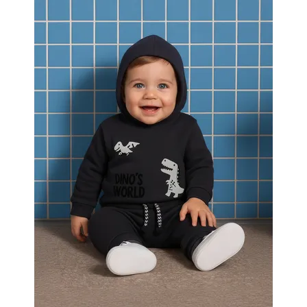 Roupa De Bebê Menino Conjunto Blusa E Calça - Dinossauro
