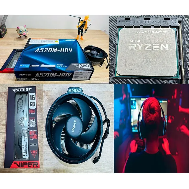 Combo Board Procesador Ryzen 5 4650ge 16gb Ram Disipador