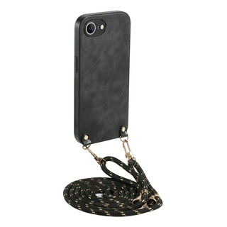 Capa De Couro Vintage Para iPhone 16e Com Alça De Ombro Capa De Couro Vintage Para iPhone 16e Com Alça De Ombro