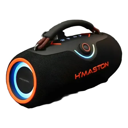 Caixa Som Boombox H`maston 100w Rms Alta Potência Bluetooth Preto 127/220v