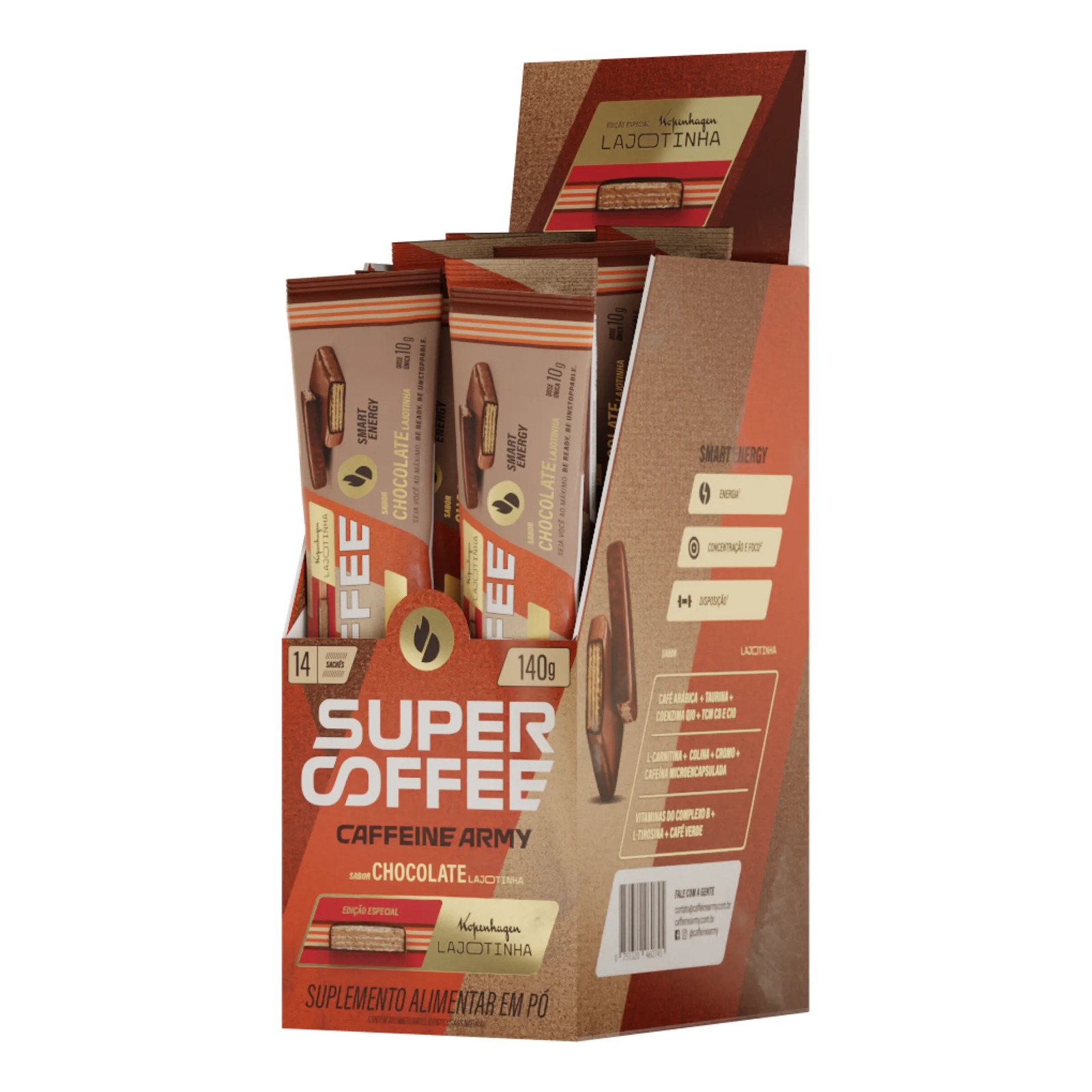Supercoffee Lajotinha - Display To Go (140g) - Caffeine Army Chocolate Lajotinha