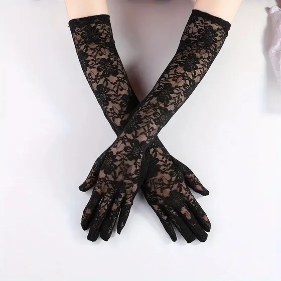 Guantes Largos // Encaje// Negros