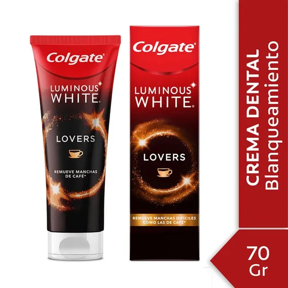 Crema Dental Colgate Luminous White Lovers Café Blanqueadora De 70g