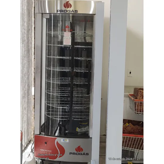 Máquina De Assar Frango Giratória 128kg A Gás G5 Progás