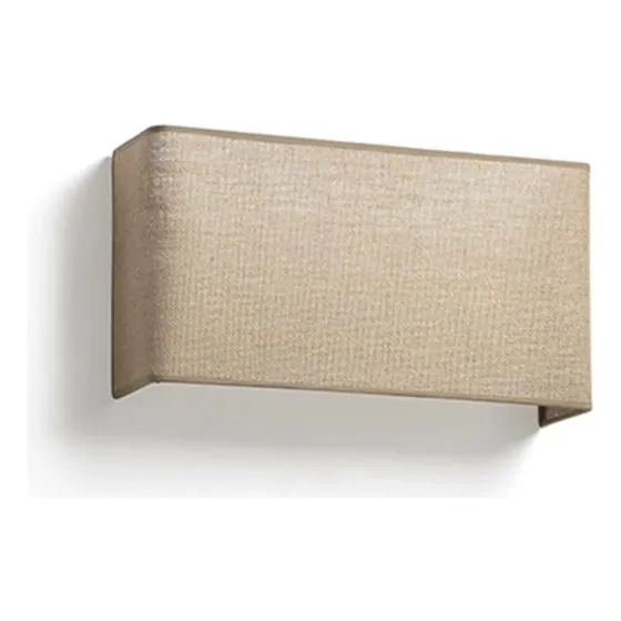 Aplique De Pared Prisma Rectangular Pantalla Yute