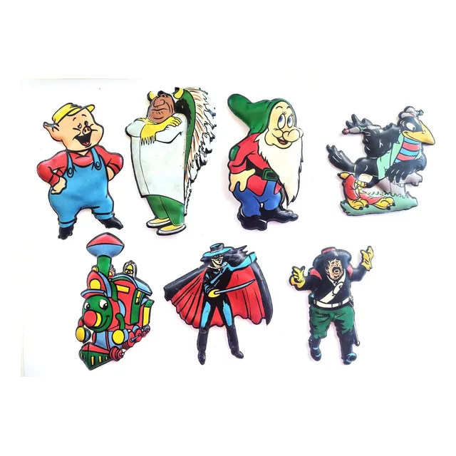 Colección De Siete Figuras Walt Disney 1965-67