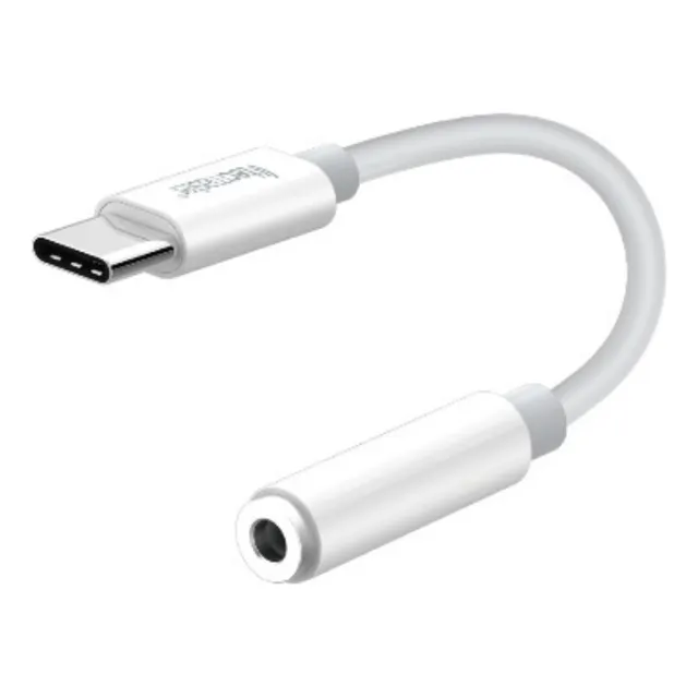 Adaptador Convertidor De Audio Tipo C A 3.5 Tecmaster Blanco