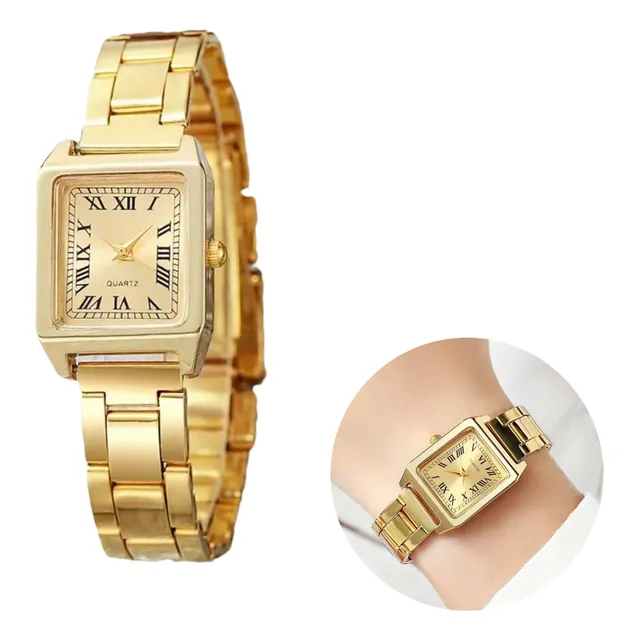 Reloj Mujer Elegante Dorado Quartz Clásico Sofisticado