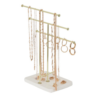 Soporte Organizador De Joyas Exhibidor Joyeria Con 3 Niveles Color Dorado Soporte Organizador De Joyas Exhibidor Joyeria Con 3 Niveles Color Dorado