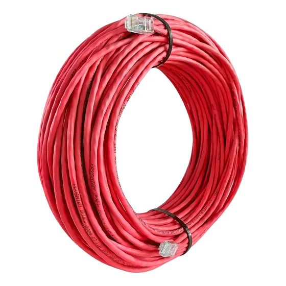 Cabo De Rede Cat6 Gigalan 20 Metros Vermelho 100% Cobre