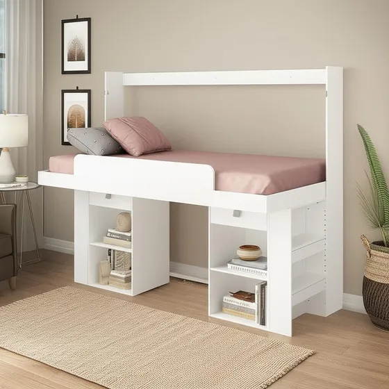 Cama Plegable Horizontal 1 Plaza Las Vegas Blanco