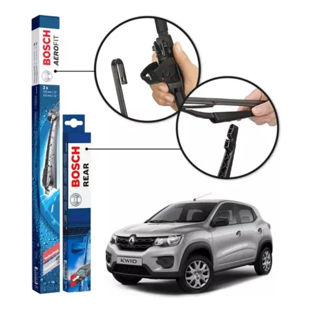 Palheta Parabrisa Dianteira /traseira Bosch Kwid 2017 Até 23