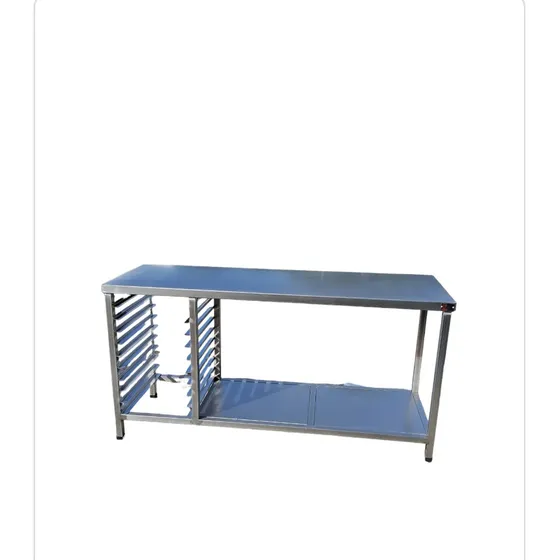 Mesada En Acero Inox De 1.80x60x90 Con Gavillar De 60x40