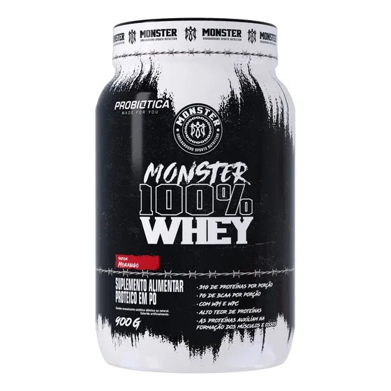 Monster 100% Whey 900g - Probiótica
