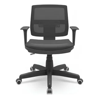 Cadeira Executiva Brizza Preto Backplax Couro Plaxmetal Cadeira Executiva Brizza Preto Backplax Couro Plaxmetal