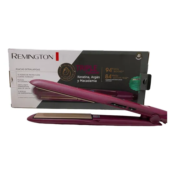 Plancha De Cabello Remington Triple Infusión Argan Keratina