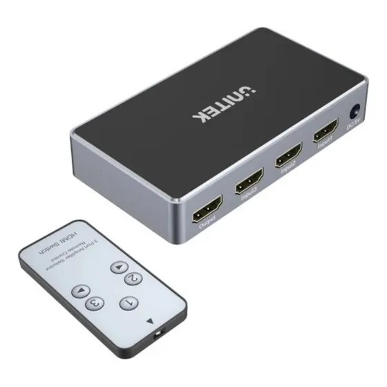 Switch Unitek Hdmi 4k De 3 Puertos Con Control